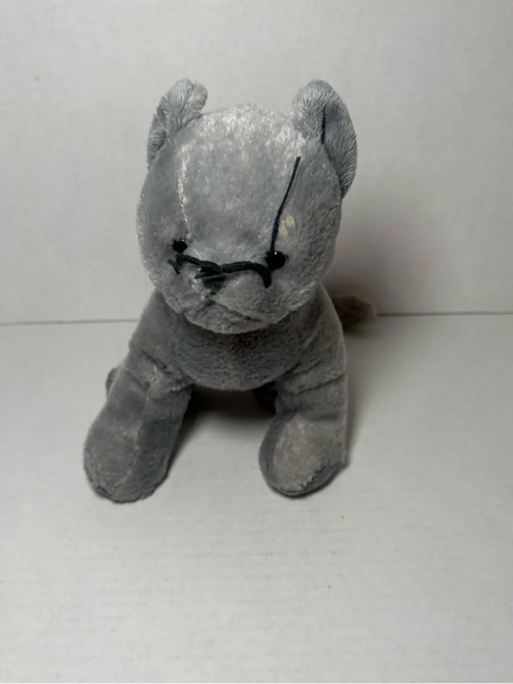 Y2K 2000s Ganz Webkinz Charcoal Cat Plush Stuffed Animal No Code